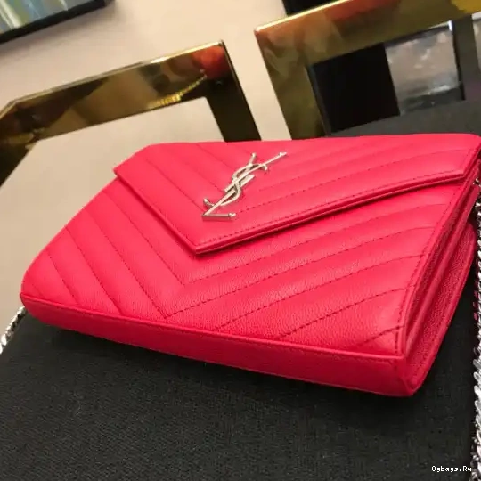 CHAIN MATELASSÉ CASSANDRE WALLET YSL 0603